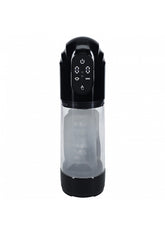 Shots Toys PUMPED TechnoThrust Rechargeable Auto Maturbator Black Masturbators and Strokers